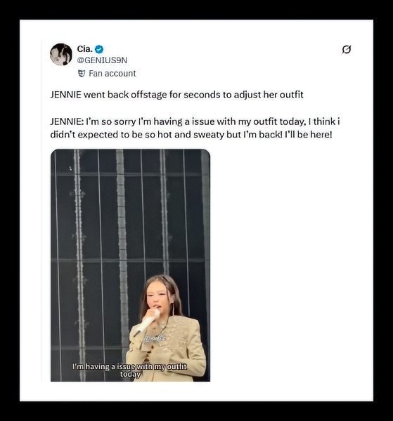 Jennie apologized for her outfit issues - via @GENIUS9N - X