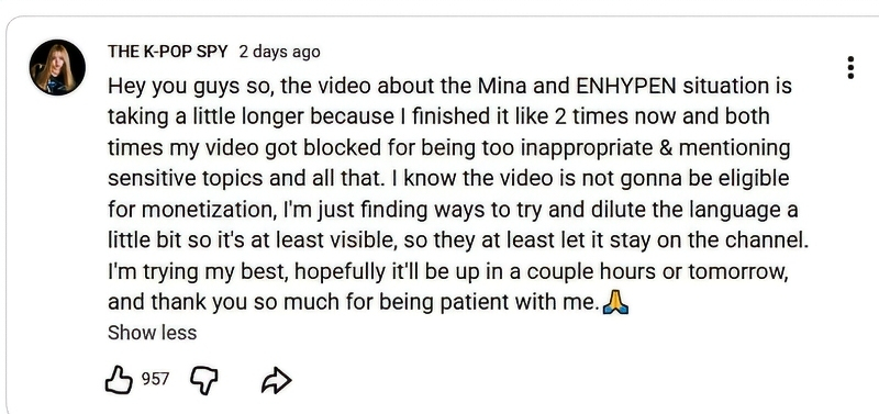 The dilemma for influencers as outlined by The K-Pop Spy - YouTube